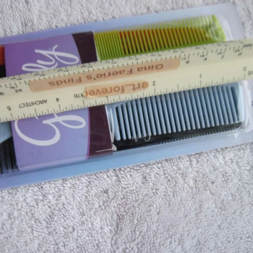 Goody Value 6 Pack Plastic Multi Hair Super Comb Set All Purpose Style Detangle